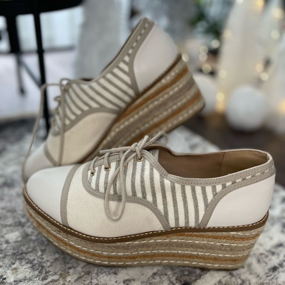 Clee Canvas Oxford Platform size 10